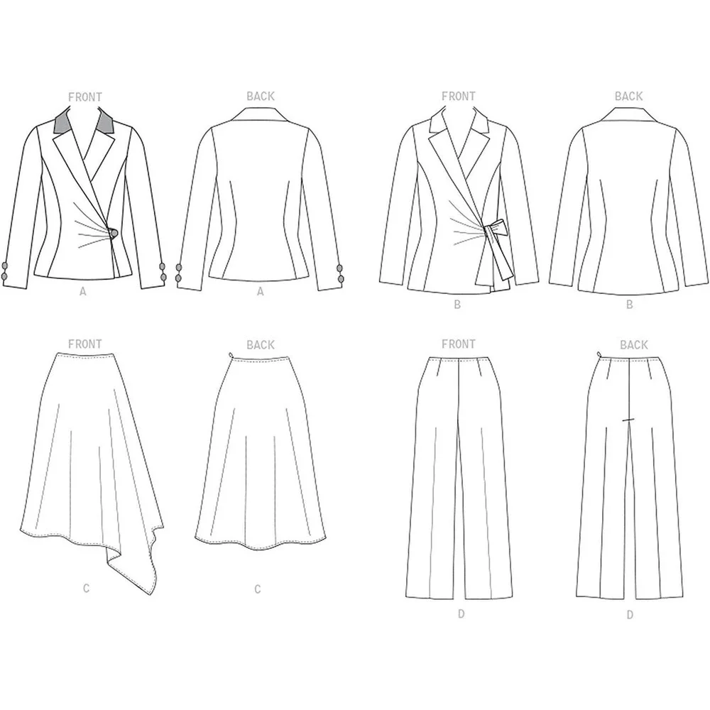 Butterick Sewing Pattern 6820 10958 Jacket Skirt and Pants Size 14-22